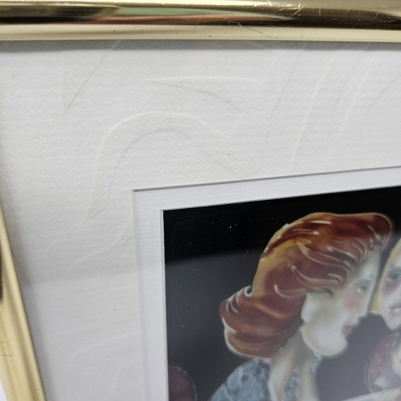 Jeanne Nash Signed Numbered Print Sharing Secrets Women Chat Over Coffee Framed - Picture 6 of 10
